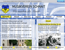 Tablet Screenshot of musikverein-schnait.de